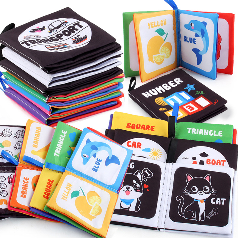 Kids Education Books - Baby Cloth Book for Newborns 0-12