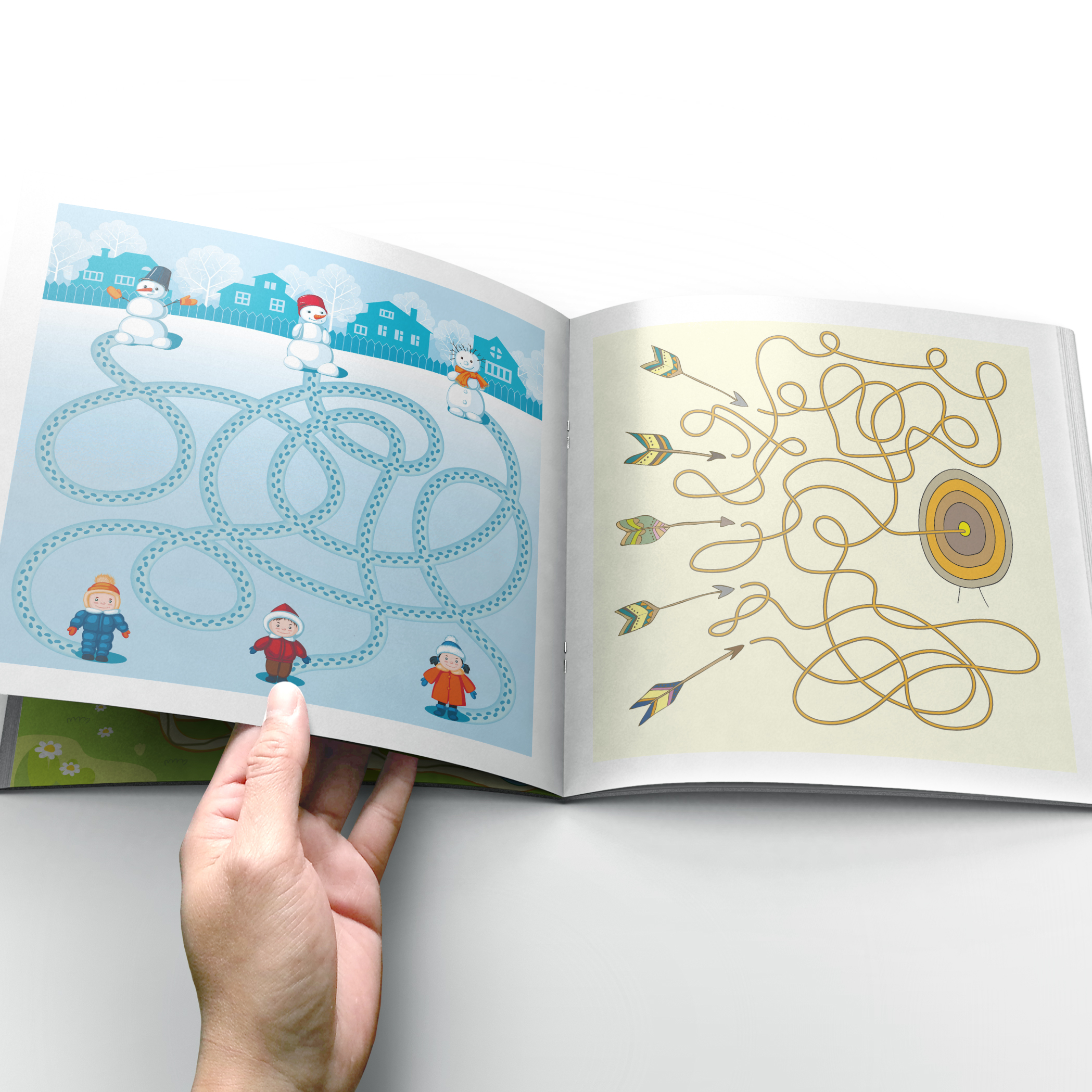 Kids Education Books - Interactive Maze Puzzle Book for Kids: