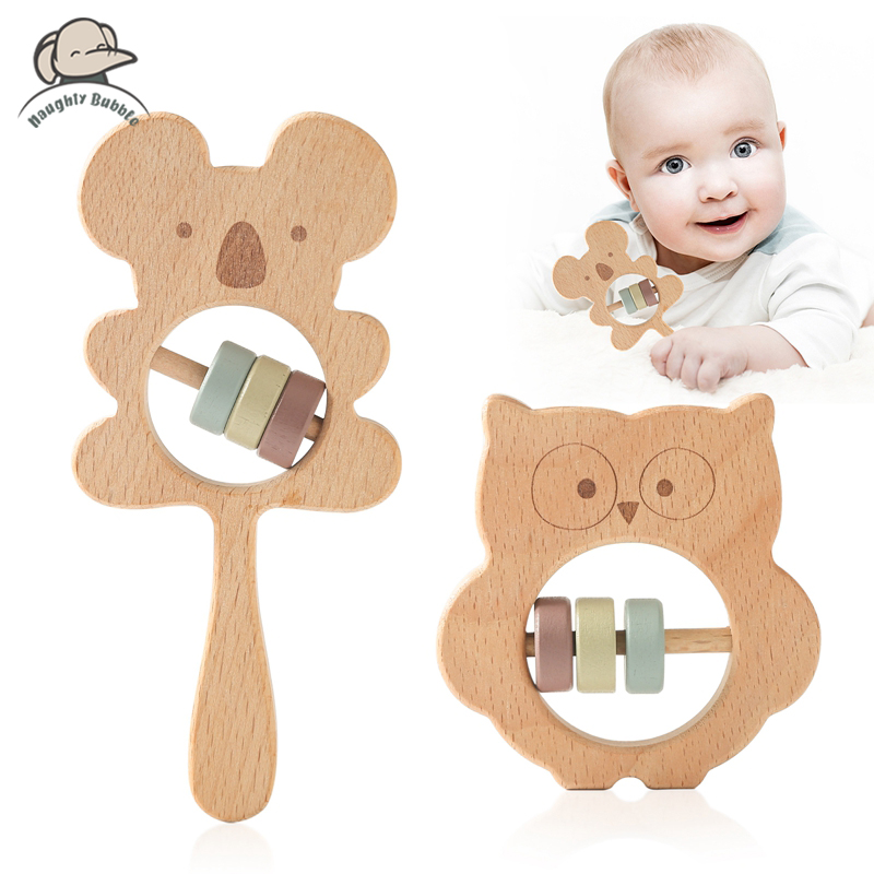 Kids Education Shows - Wooden Rattles for Kids Animal Koala