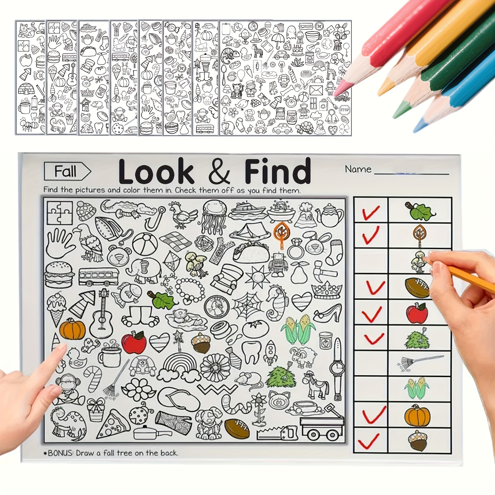 Kids Education Books - Children's Search Activity Book Kid Hidden