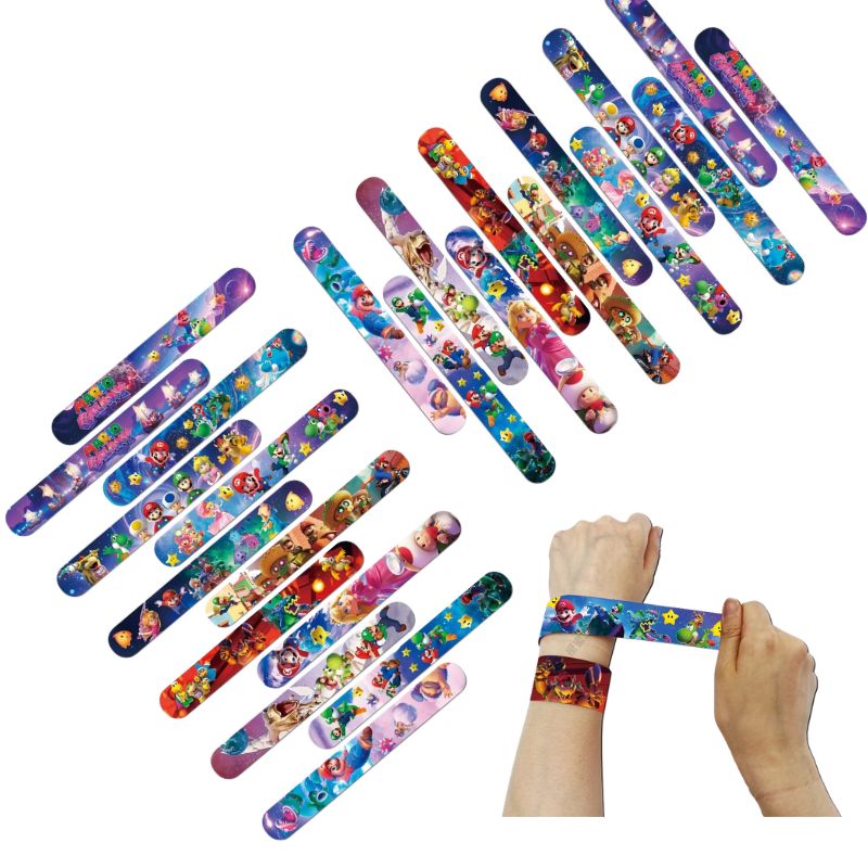 Kids Education Toy - Super Mario PVC Slap Bracelets Kids