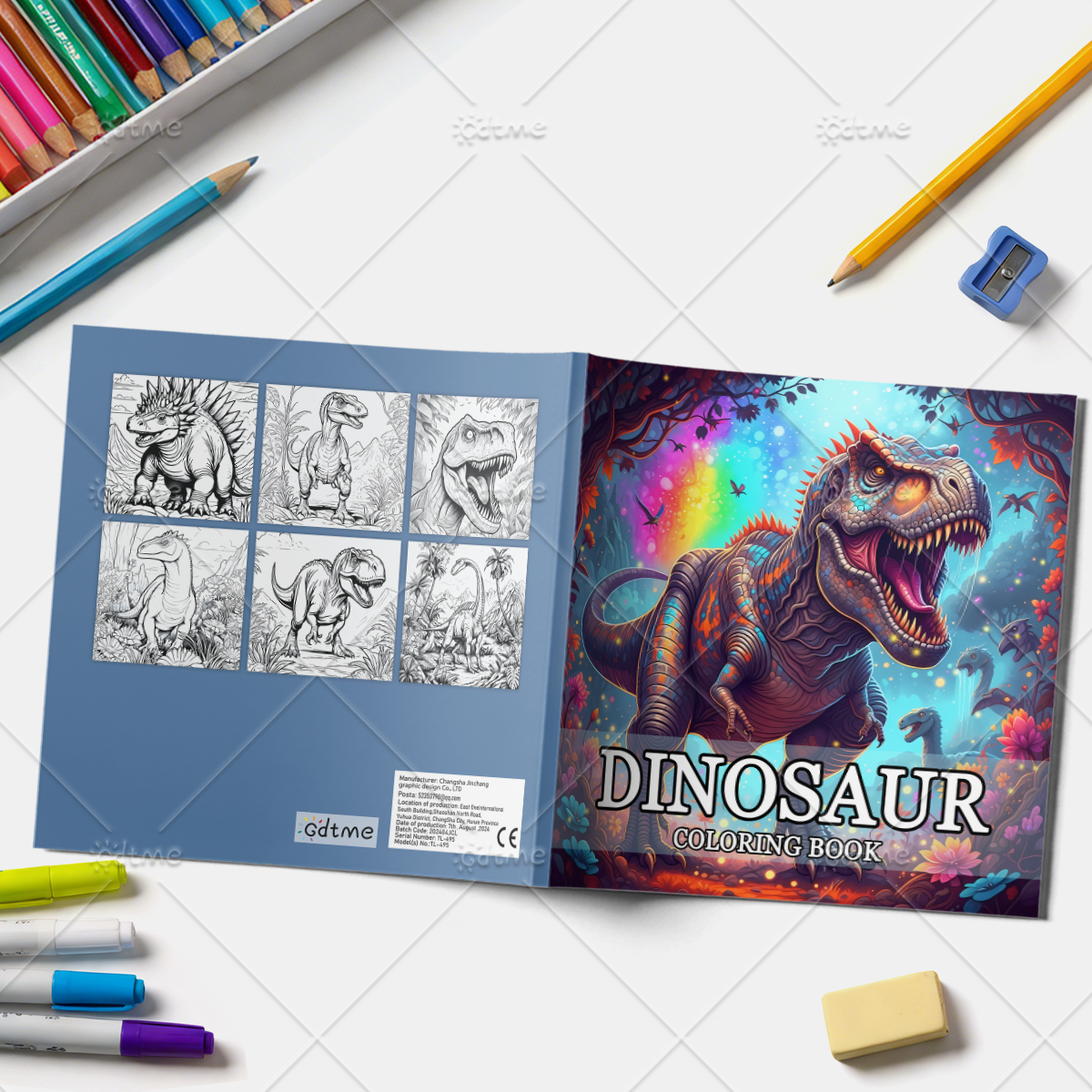 DINOSAUR Coloring Book Adult R - огляд і ціна Kids Education Books