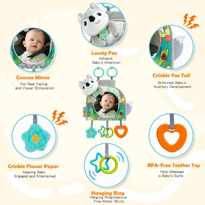 Baby Car Seat Mirror Infant Ca - огляд і ціна Kids Education Shows