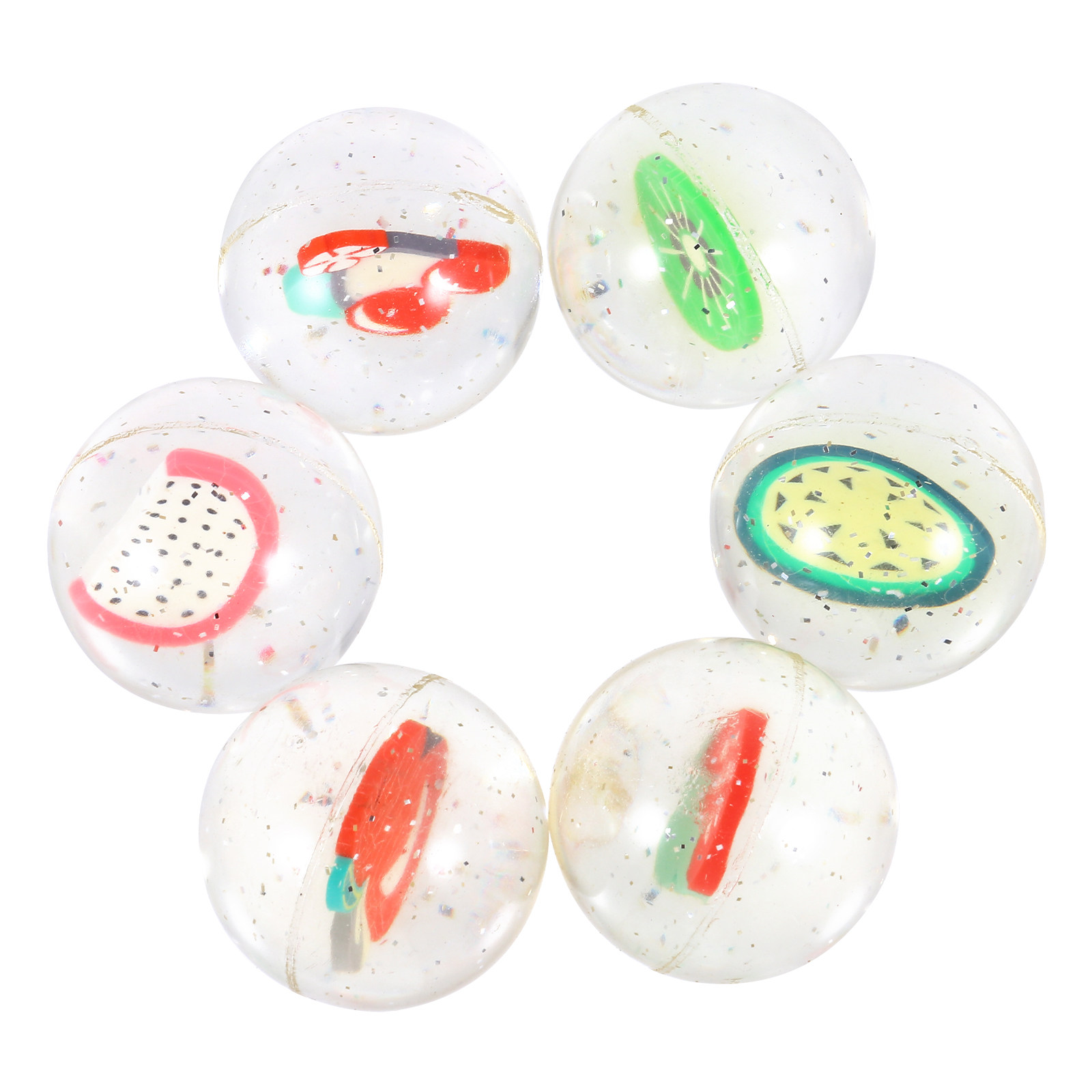 6Pcs Bouncy Balls Elastic Frui - огляд і ціна Kids Education And Recreation