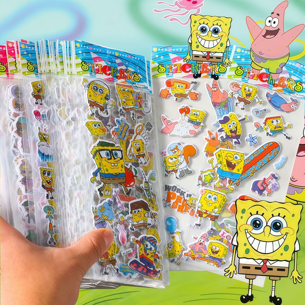 12-Pack SpongeBob 3D Stickers  - огляд і ціна Educational Cartoon For Kids