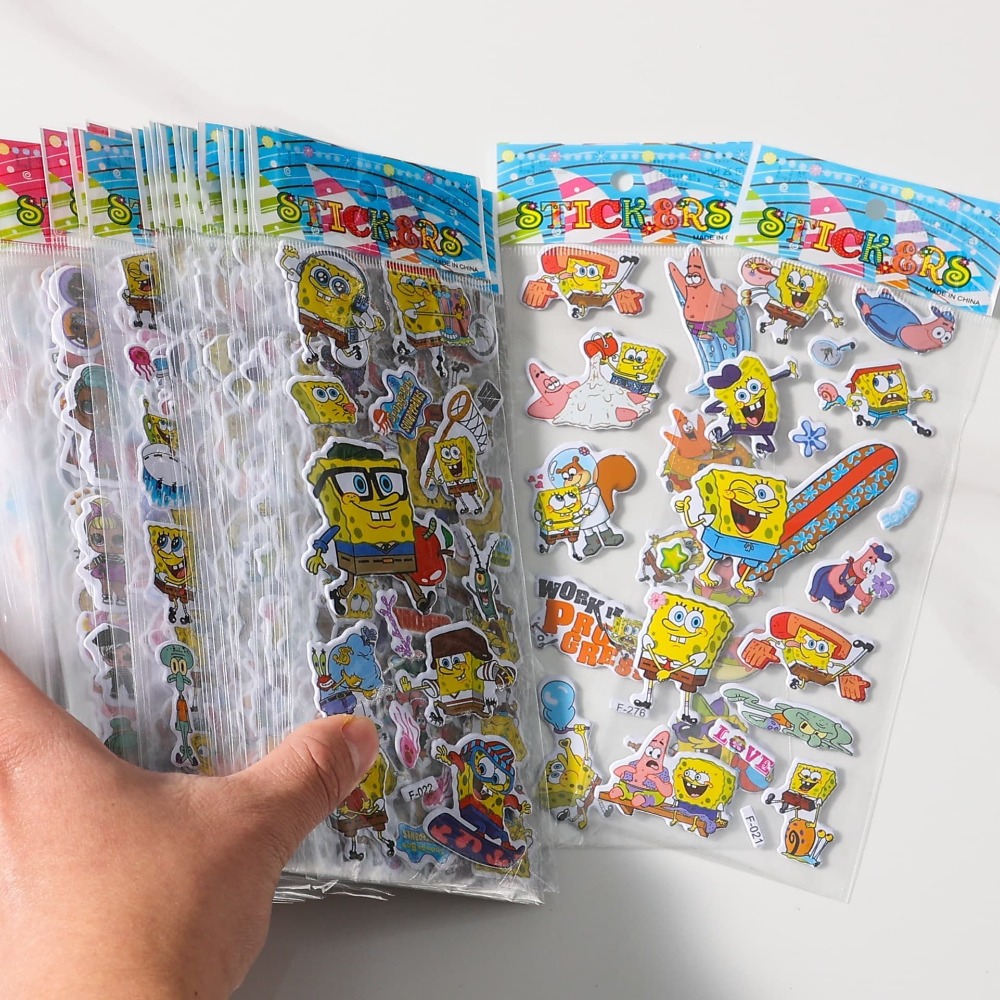 12-Pack SpongeBob 3D Stickers  - огляд і ціна Educational Cartoon For Kids