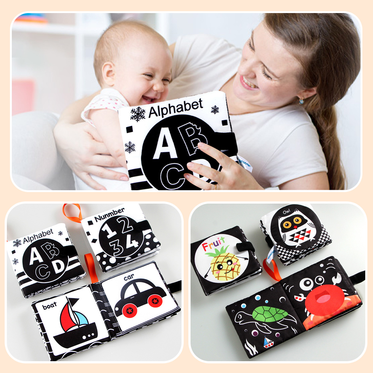 Soft Cloth Books Baby Books Cl - огляд і ціна Kids Education Books